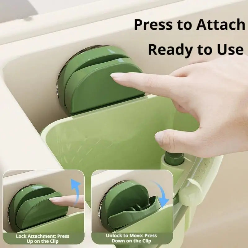 Corner Sink Drain Basket – Suction Cup & One-Click Release Sink Drain Basket QXL