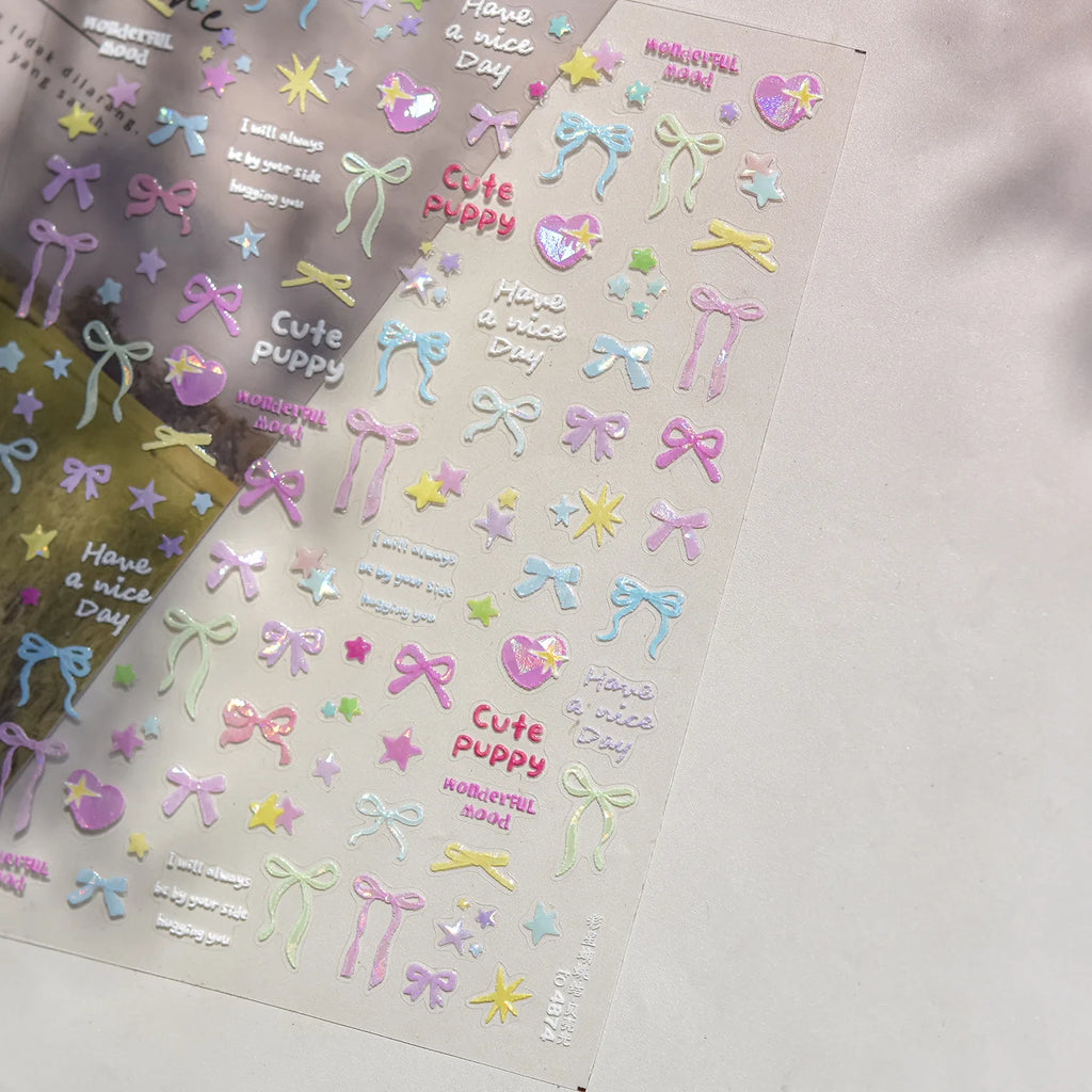 5D Ocean Nail Stickers | Turtle Fish Starfish Decals Nail Art Stickers QXL TO4874