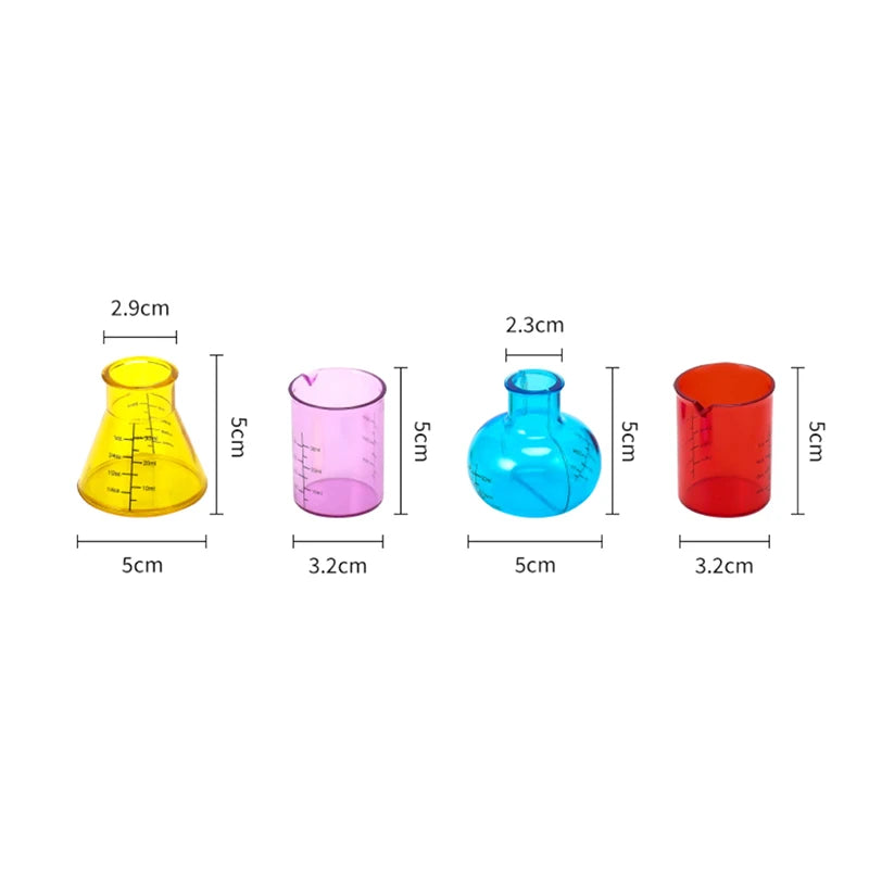 4-Piece Kids Mini Measuring Cups | Educational Science Play Set Educational Measuring Set QXL