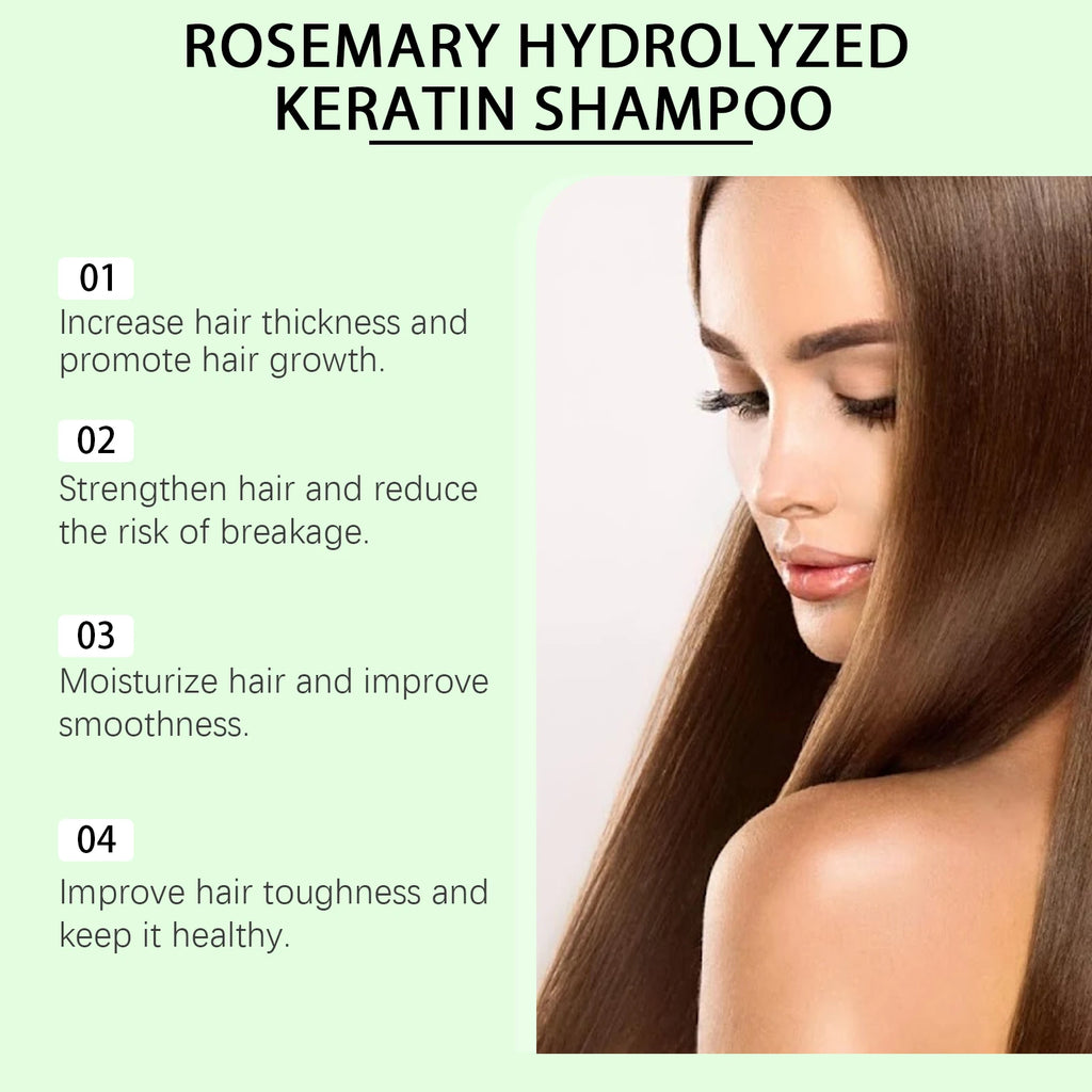 HOEGOA Rosemary Keratin Shampoo – Oil Control & Scalp Care Rosemary Shampoo QXL