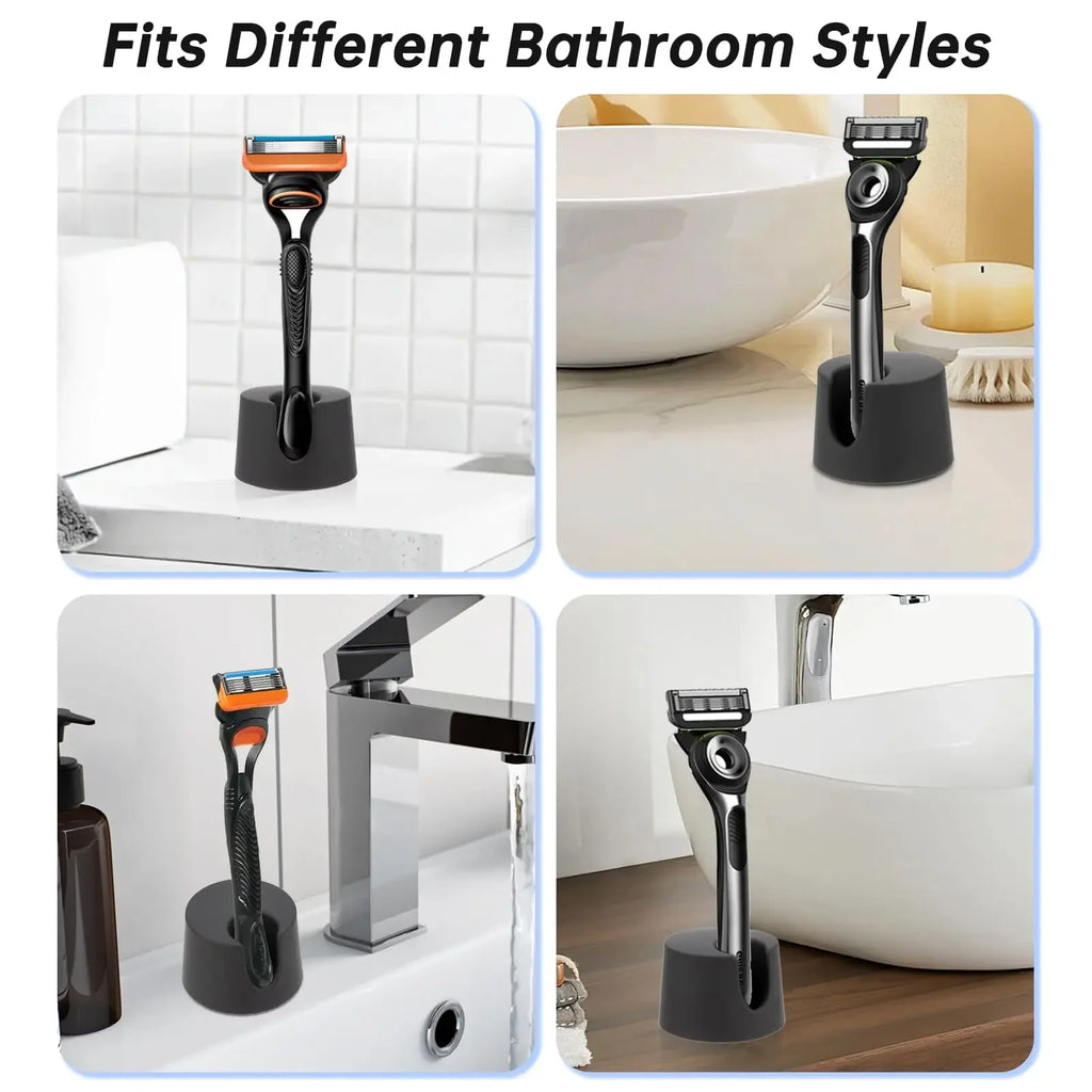 Magnetic Razor Stand with Drainage Hole | Gillette Compatible Razor Stand QXL