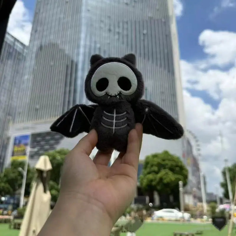 Halloween Skeleton Bat Plush Keychain | Cute Kids Gift Plush Keychain Charm QXL