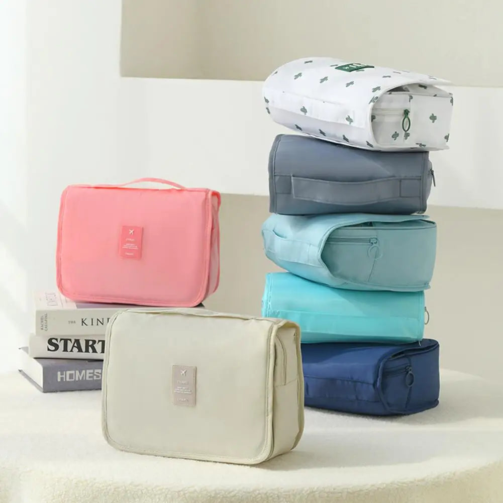 Foldable Hanging Travel Toiletry Bag with Hook | Waterproof Hanging Toiletry Bag QXL