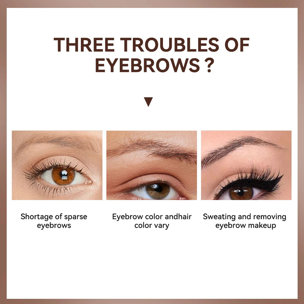 Waterproof Eyebrow Tint Gel | 4 Colors Long-Lasting Brow Definer Eyebrow Tint Gel QXL