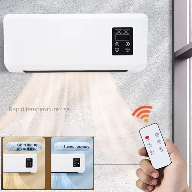 Dreamburgh 1500W Wall-Mount Fan Heater | Split Unit Remote Wall Mount Fan Heater QXL UK PLUG