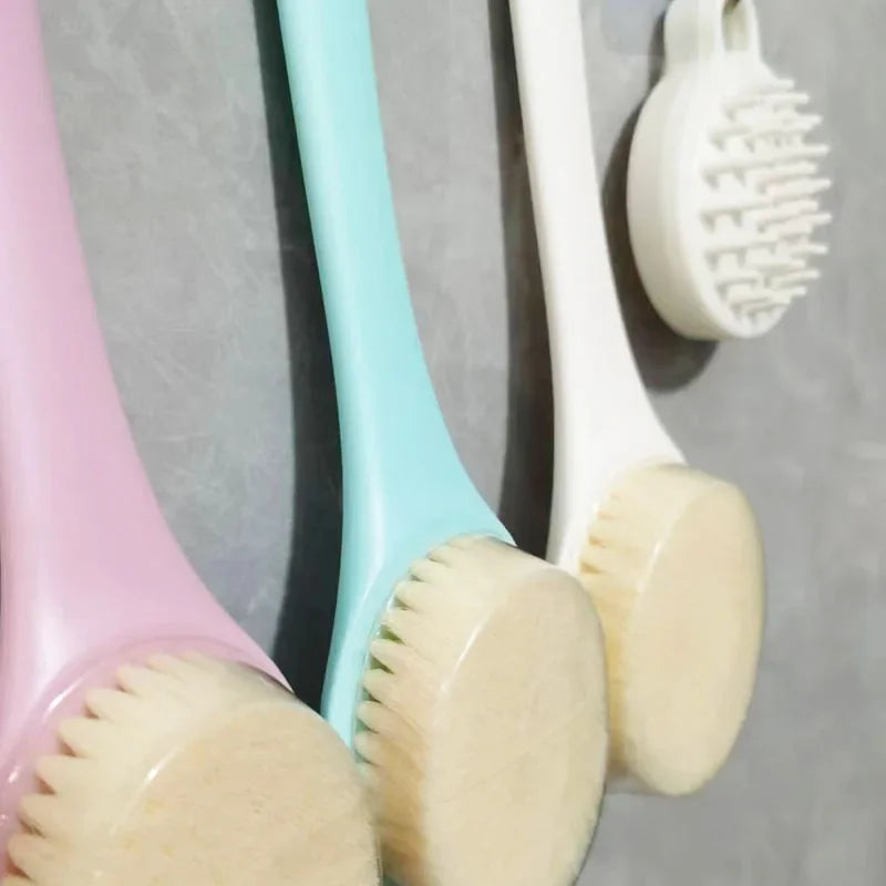 Long Handle Nylon Bristle Back Scrub Brush for Shower Bath Scrub Brush QXL