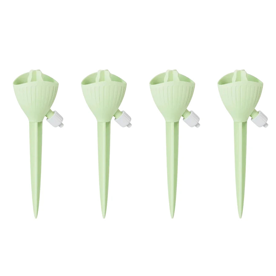 4-Pack Automatic Plant Watering Spikes | Adjustable Drip Plant Watering Spikes QXL 4Pcs Green