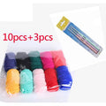10-Color Kids DIY Knitting Wool Kit | Acrylic Yarn Craft Set Kids Craft Yarn Kit QXL D