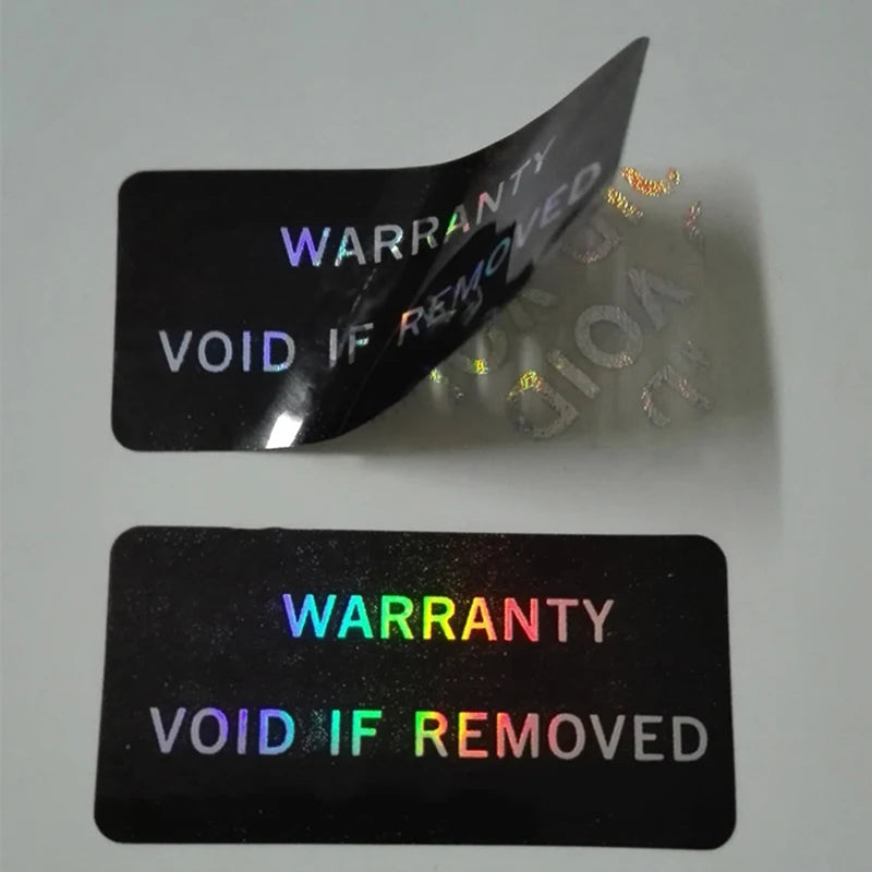 100-Pack Holographic Tamper-Proof Warranty Void Stickers Security Seal Stickers QXL