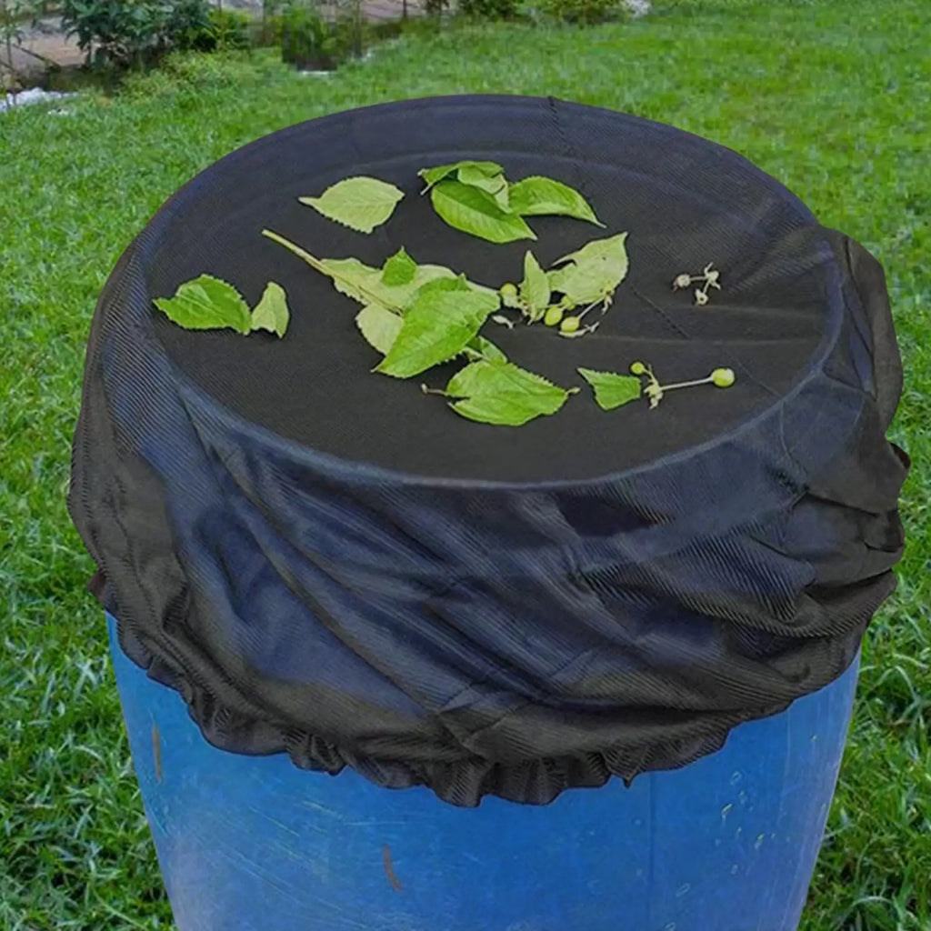 Rain Barrel Filter Screen Cover | Adjustable Drawstring Mesh Rain Barrel Cover QXL