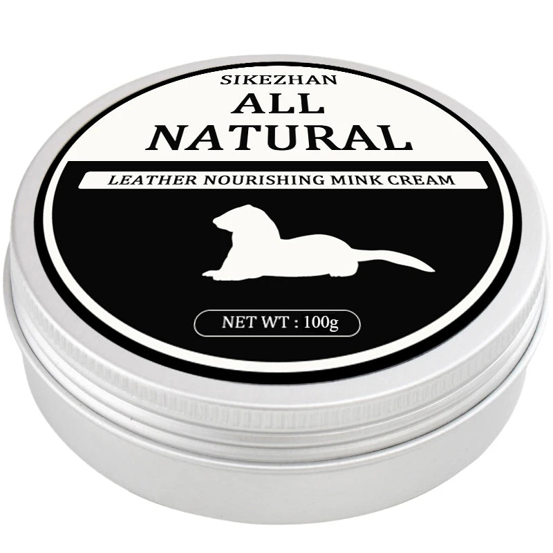 Natural Leather Mink Oil Cream | Nourish, Protect & Restore Leather Care Cream QXL 100g