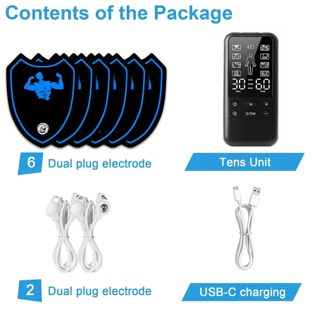 Dual Channel EMS & TENS Muscle Stimulator | Portable Device Muscle Stimulator QXL