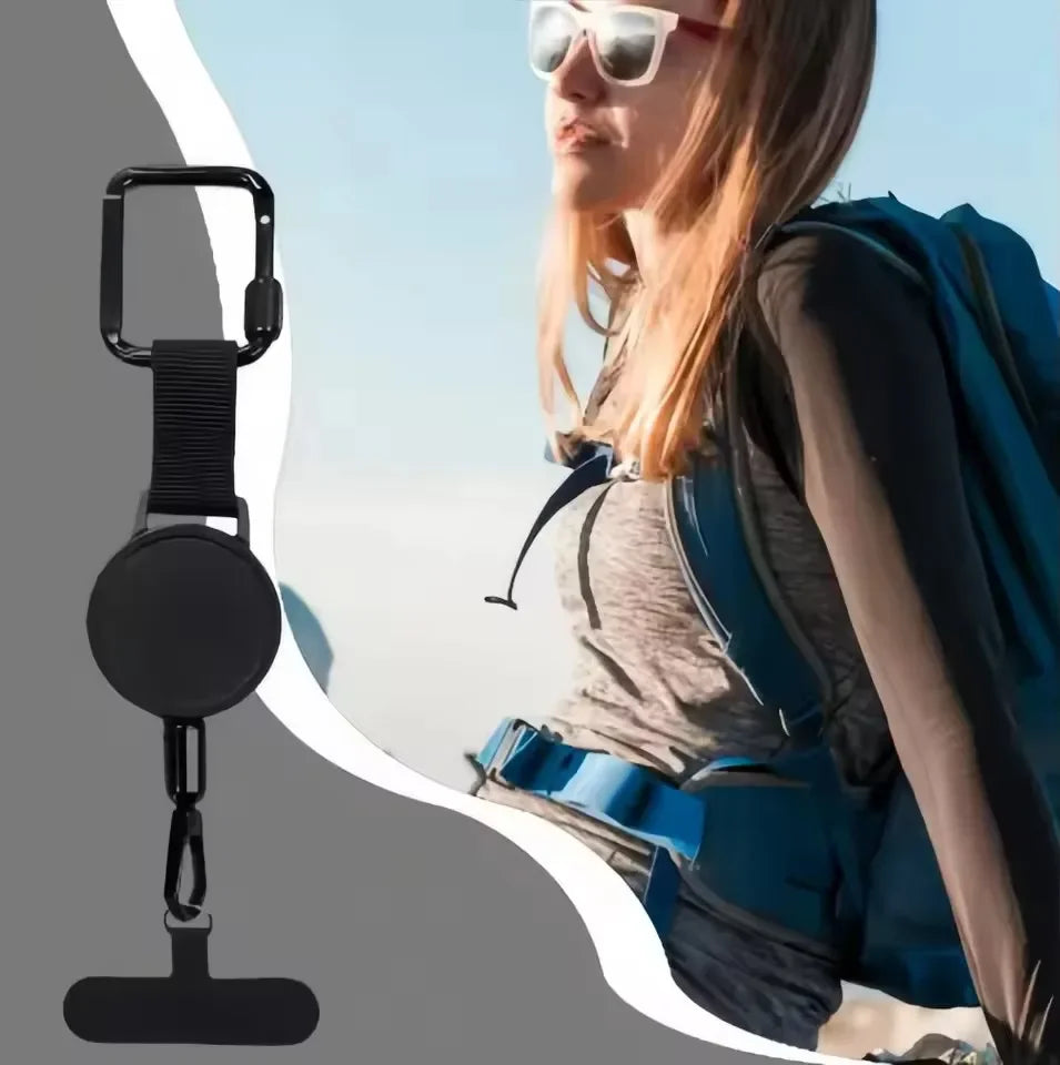 Retractable Phone Holder Lanyard & Carabiner Belt Clip Phone Holder Lanyard QXL