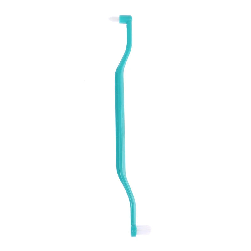 Double-Head Orthodontic Toothbrush | Soft Interdental Brush Orthodontic Toothbrush QXL Gray