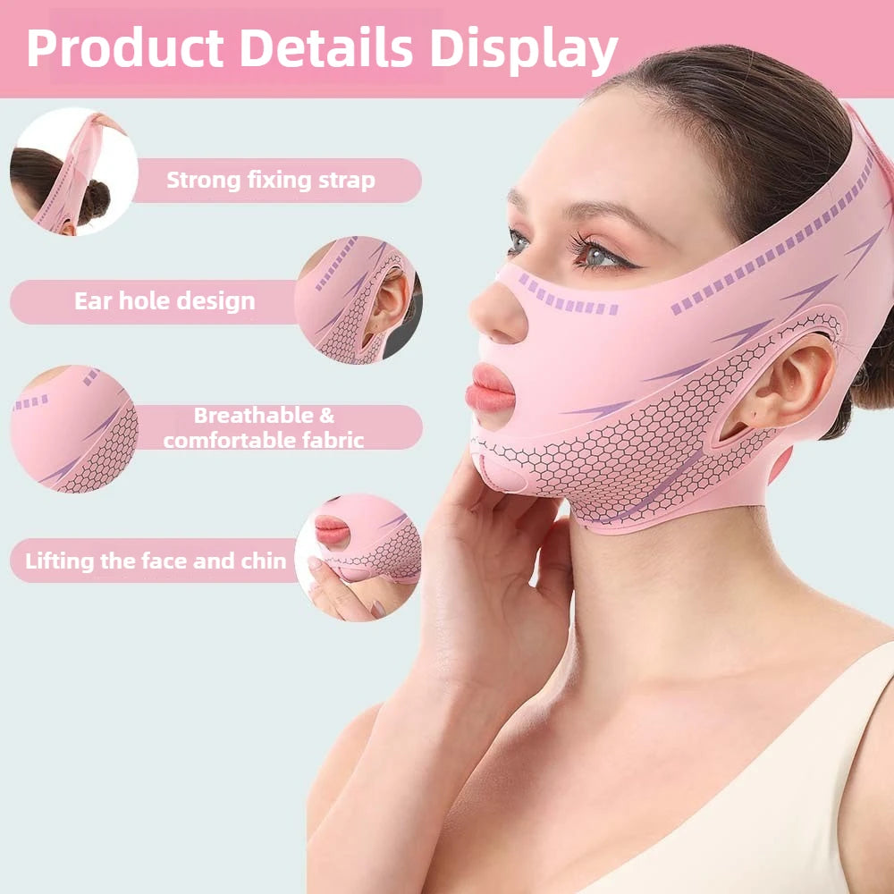 V-Line Face Lifting Bandage | Chin & Cheek Contouring Strap Face Lifting Strap QXL