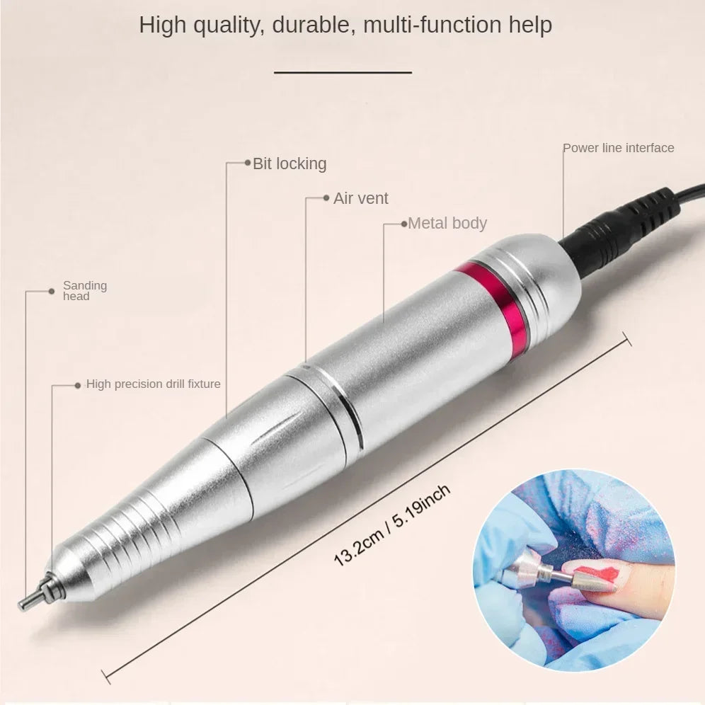 45000 RPM Rechargeable Electric Nail Drill | Pro Manicure Tool Electric Nail Drill QXL
