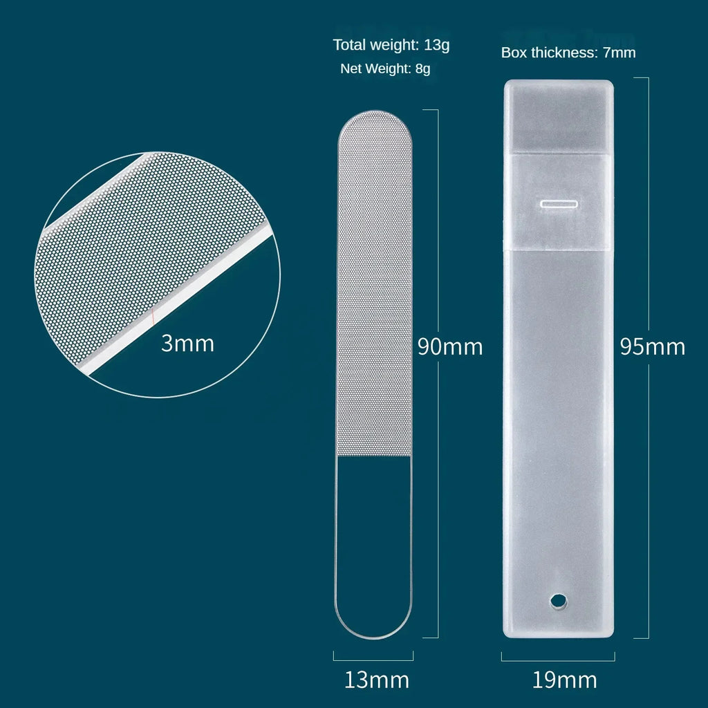 VVOCCI Nano Glass Nail File – Crystal Buffer & Polisher Glass Nail File QXL M186 Round head