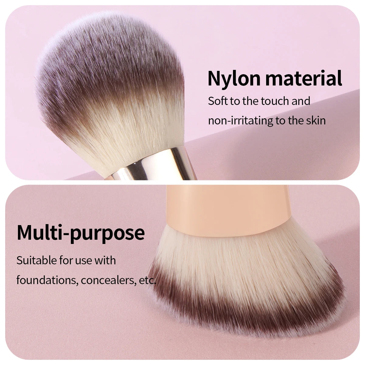 MAANGE 2-Pack Double-Ended Foundation & Contour Brush Set Makeup Brush Set QXL