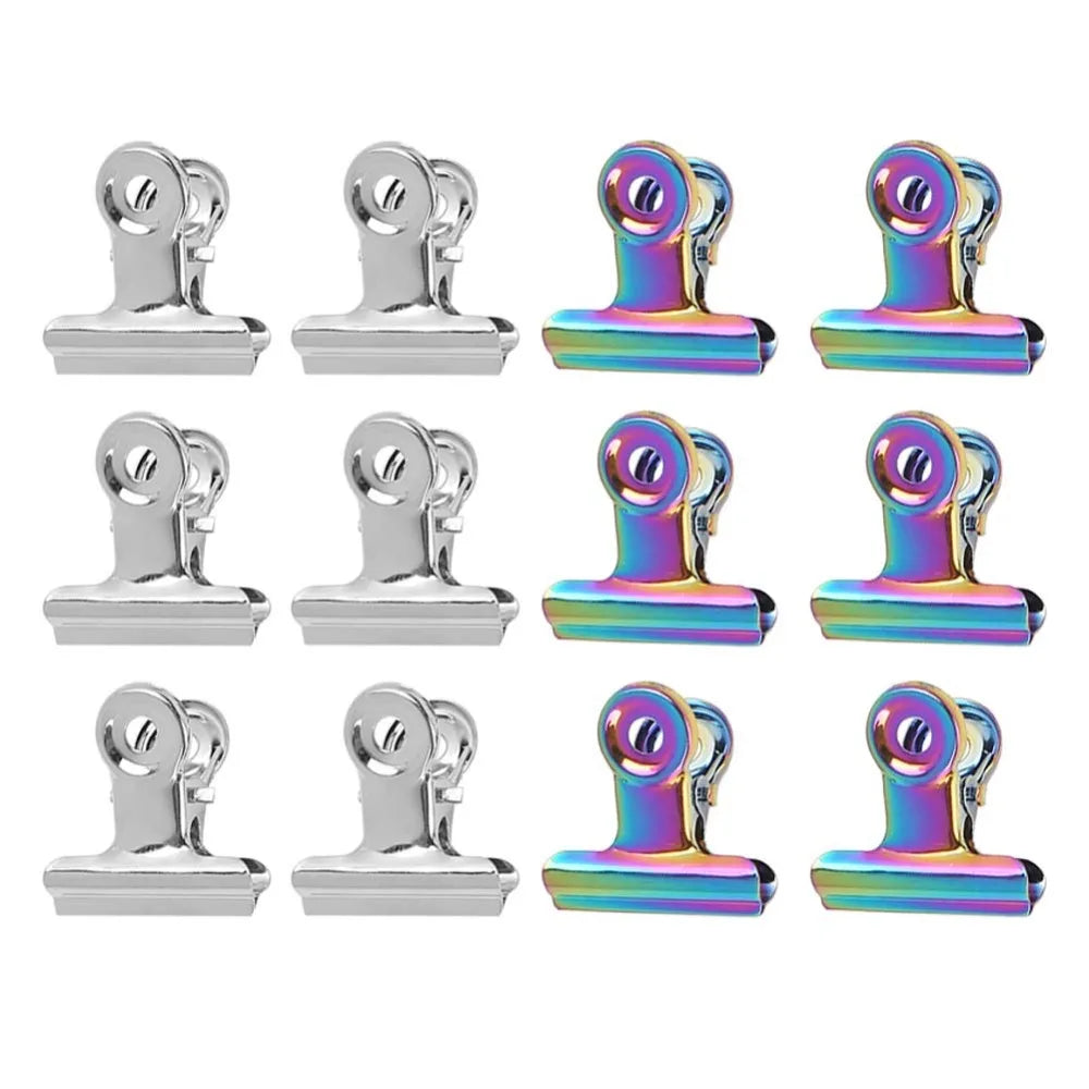 12-Pack Metal Nail Pinching Clips | Quick-Build Nail Tips Nail Shaping Clips QXL black