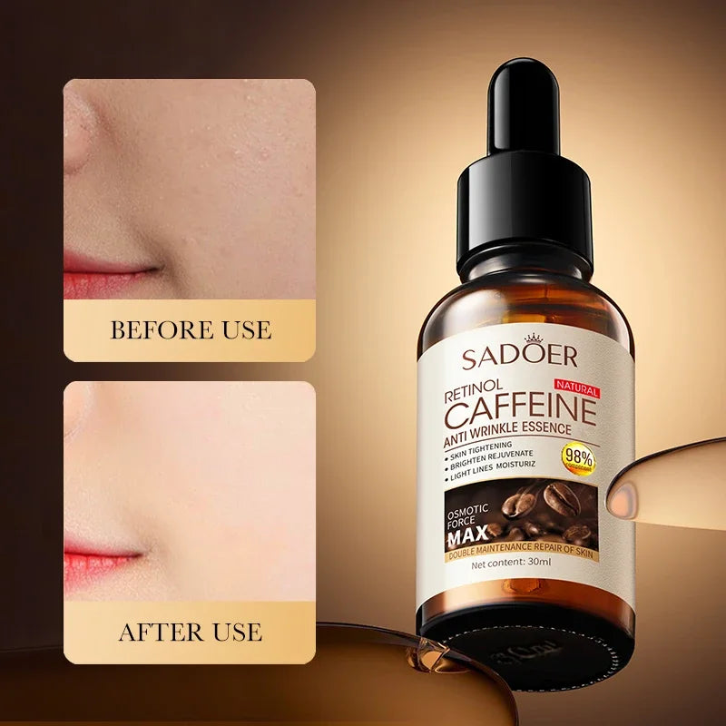 Retinol Coffee Anti-Wrinkle Serum | Hydrating Firming Essence Face Serum QXL