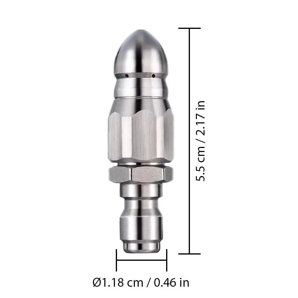 Drain Jetter Nozzle 1/4" Quick Connect Stainless Steel Drain Jetter Nozzle QXL