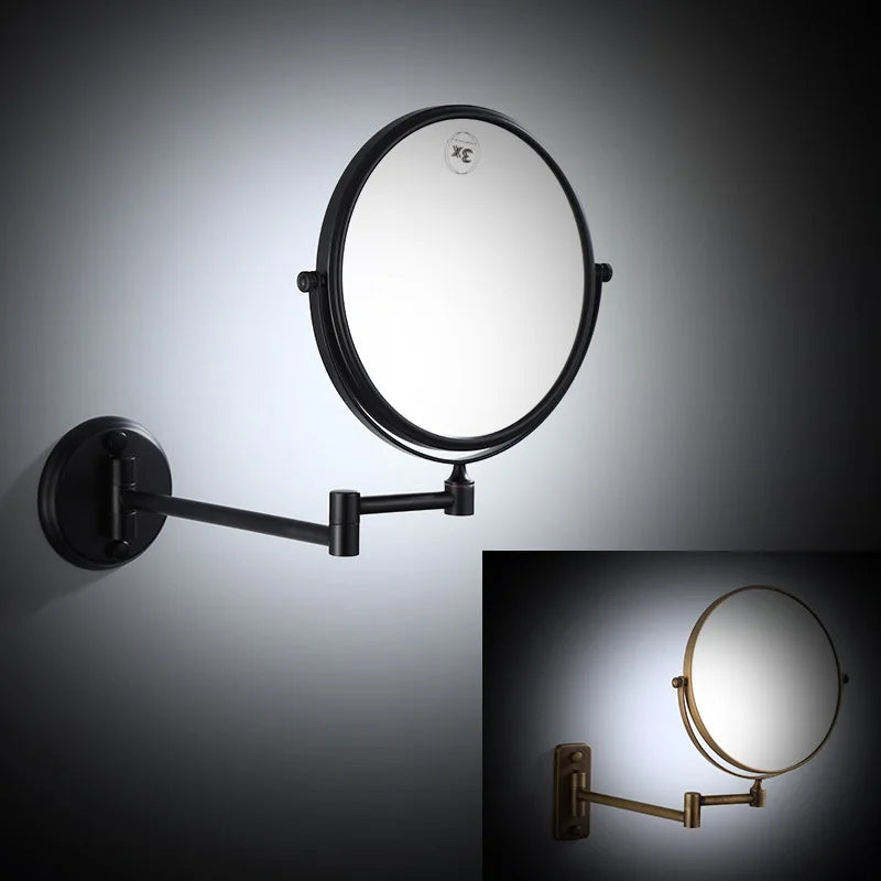 6/8 Inch 360° Rotating Wall Mount Makeup Mirror | 3X Magnification Wall Mount Vanity Mirror QXL