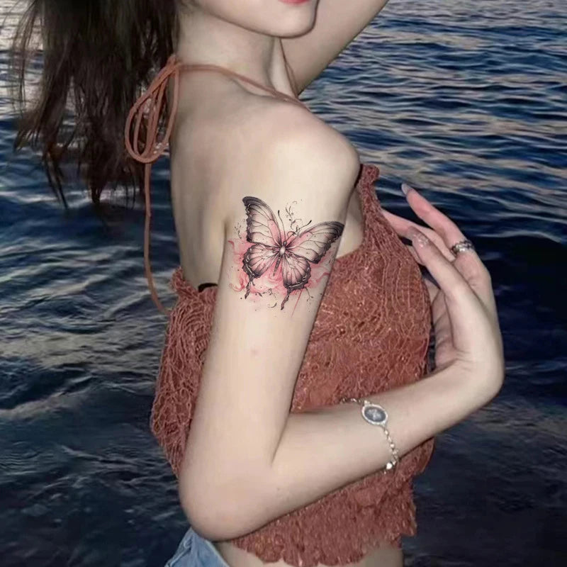 Colorful Butterfly Temporary Tattoos – Body Art Sheet Temporary Tattoo Sheet QXL Default Title