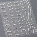 5D Pearl Lace Wave Chain Nail Art Stickers – Elegant White Decals Nail Art Stickers QXL 1pcs TL-011Pearl