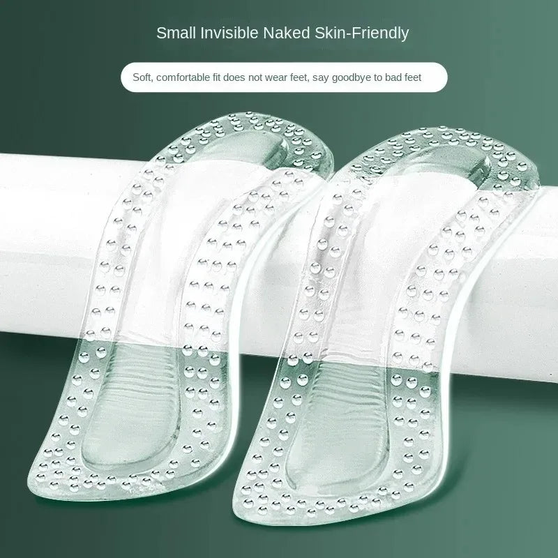 Gel Heel Cushion Pads – Self-Adhesive Anti-Slip Shoe Inserts Gel Heel Inserts QXL Clear 2pcs