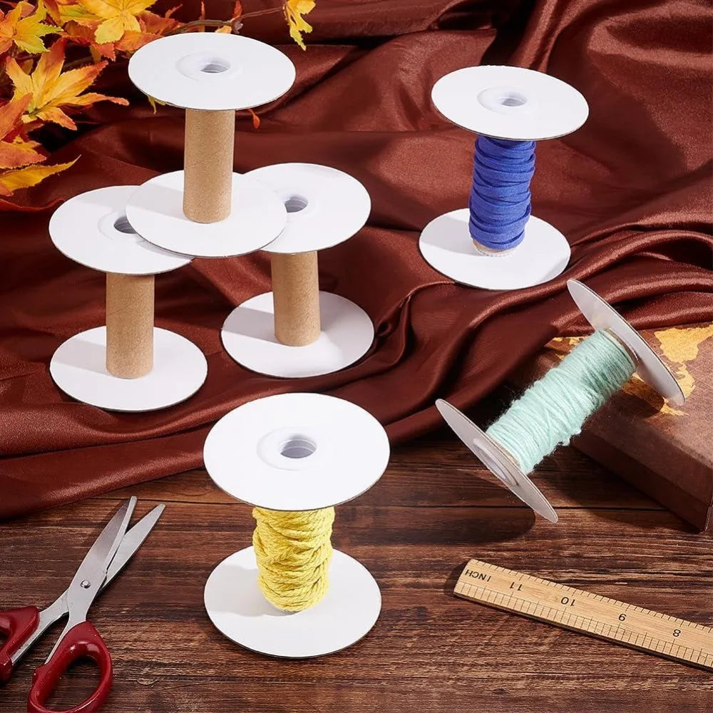 16-Set Empty Paper Thread Spools | Wire & Yarn Bobbins Thread Spool Set QXL
