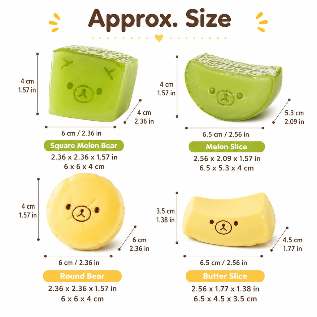 Taba Squishy Toy Melon Bear | Butter Texture Fidget Silicone Squishy Fidget Toy QXL