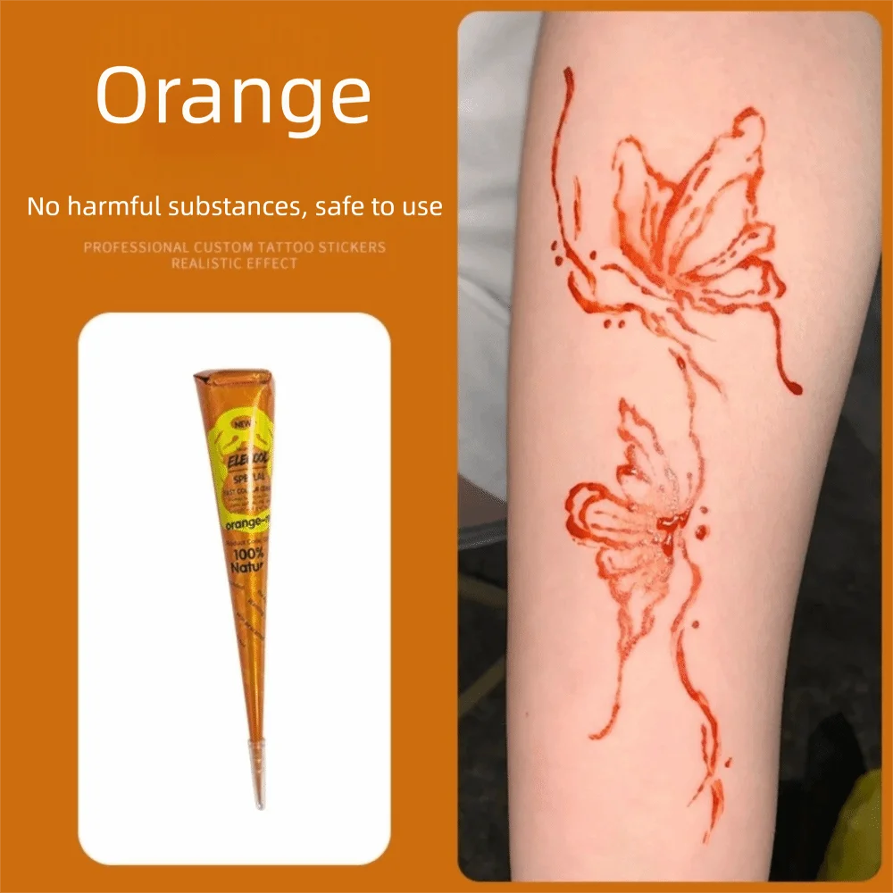 Henna Tattoo Paste Cone | Mehndi Body Art Black & Brown Henna Tattoo Paste QXL