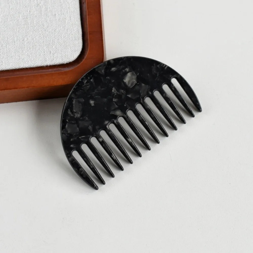 Anti-Static Half-Round Hair Straightening Comb | Acetate Hair Straightening Comb QXL