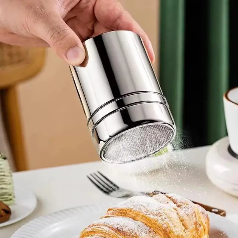 Stainless Steel Fine Mesh Powder Duster with Cover | Barista Powder Duster Shaker QXL Default Title