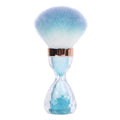 Hourglass Nail Dust Brush | Fluffy Nylon Manicure Cleaner Nail Dust Brush QXL Blue