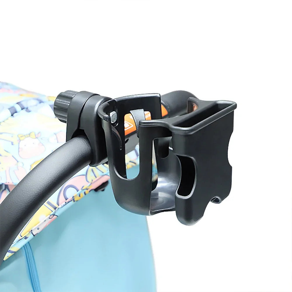 2-in-1 Baby Stroller Cup & Phone Holder | Universal Clip-On Stroller Accessory QXL