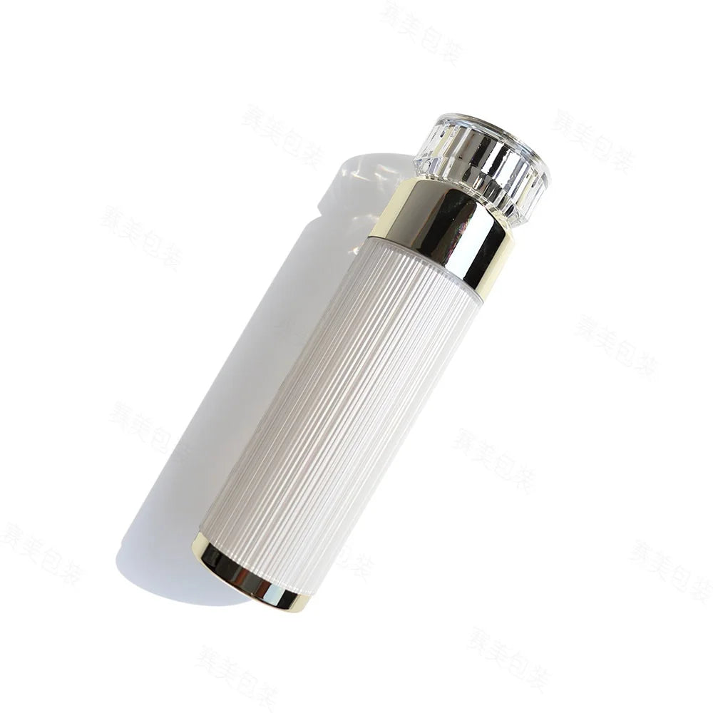 Pearl White Acrylic Refillable Cosmetic Jar & Pump Bottle Cosmetic Refill Jar QXL