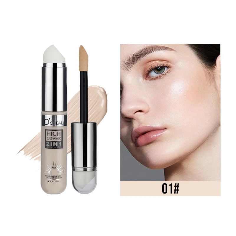 OCHEAL 2-in-1 Liquid Foundation & Concealer | High Coverage Liquid Foundation QXL