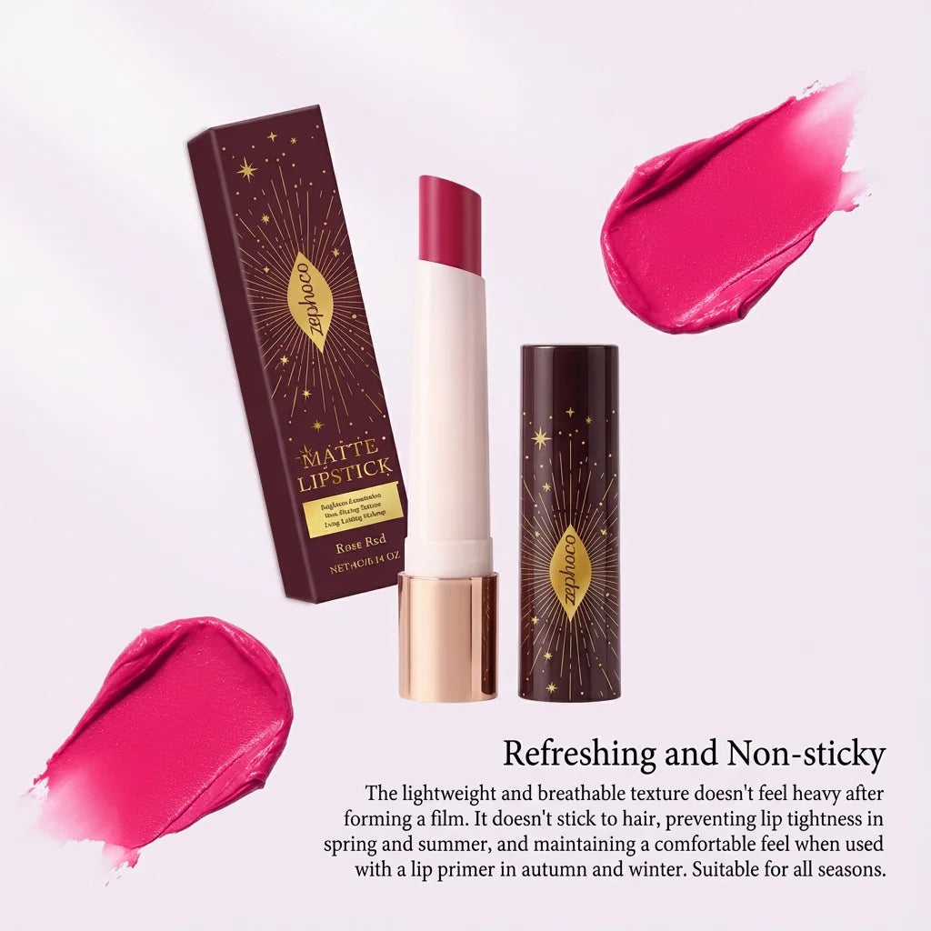 Matte Brown Lip Gloss – Long-Lasting Moisturizing Lip Color Matte Lip Gloss QXL