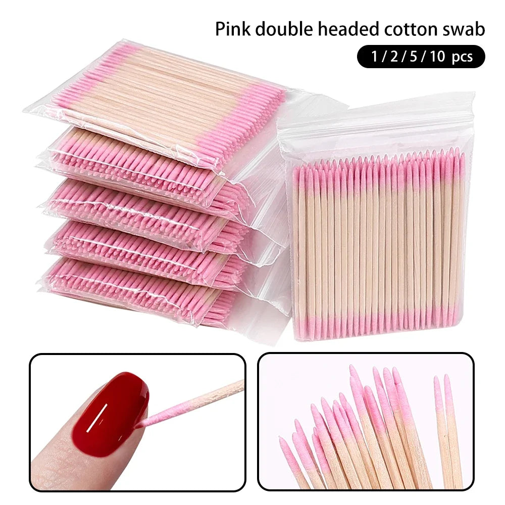 Wooden Cotton Swab Nail Polish Corrector Sticks | 1–10 Pack Nail Corrector Swabs QXL