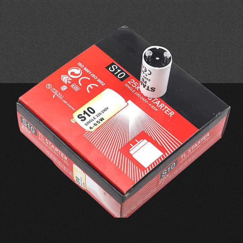 5-Pack Fluorescent Lamp Starters FS-U S2 TL | 220V 4–80W CE RoHS Fluorescent Lamp Starter QXL