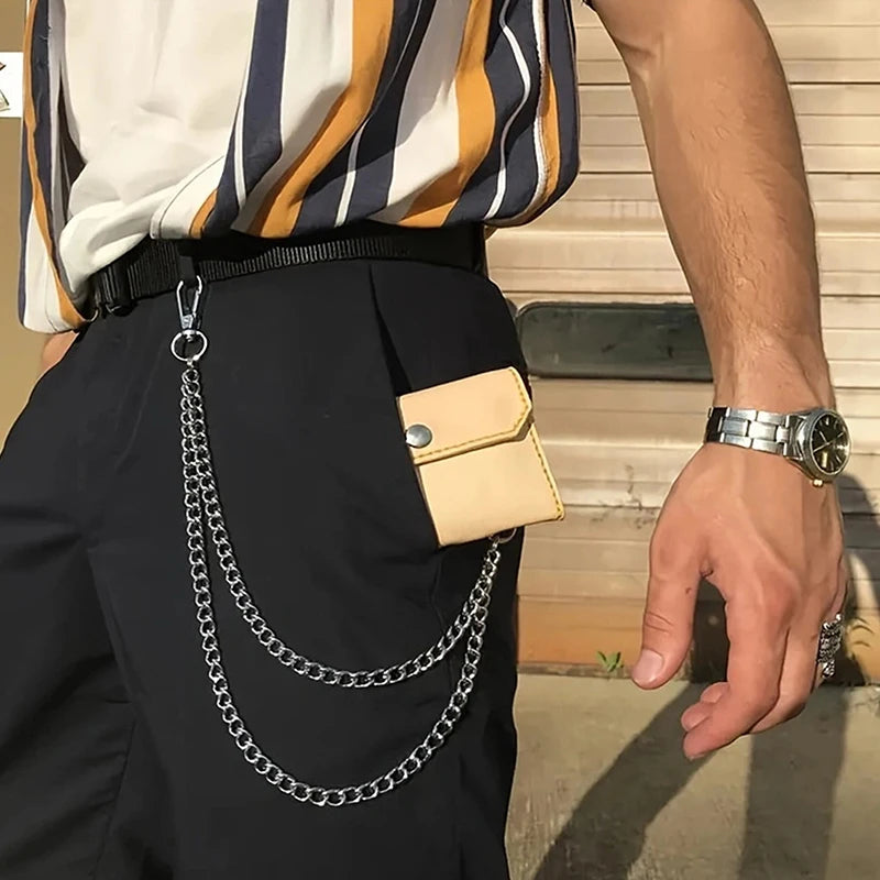 Punk Hip-Hop 2/3-Layer Metal Belt Chain | Waist Chain Metal Belt Chain QXL