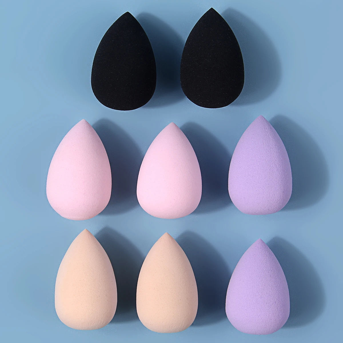 8-Pack Mini Teardrop Makeup Sponges | Multicolor Concealer Set Makeup Sponge Set QXL