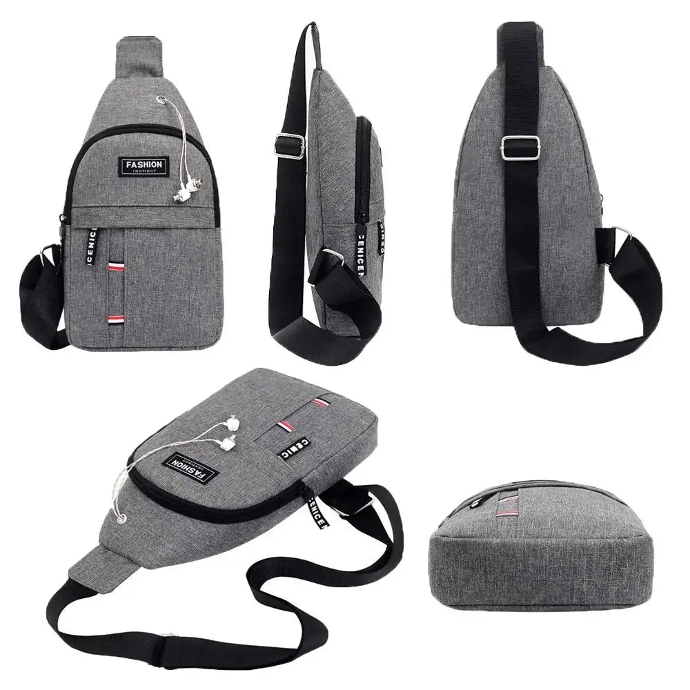 Men's Waterproof Canvas Fanny Pack | Crossbody Waist Bag Crossbody Waist Bag QXL