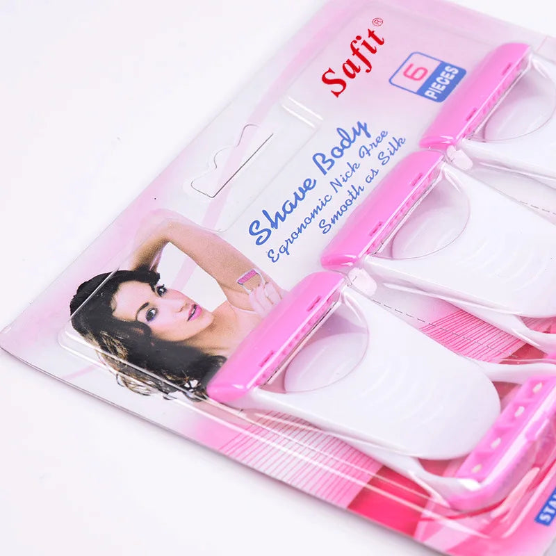 6-Pack Disposable Razors | Stainless Steel Hair Removal Disposable Razor Set QXL