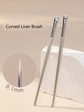 Curved Precision Eyeliner Brush | Thin Angled Eye Makeup Tool Eyeliner Makeup Brush QXL 2pcs