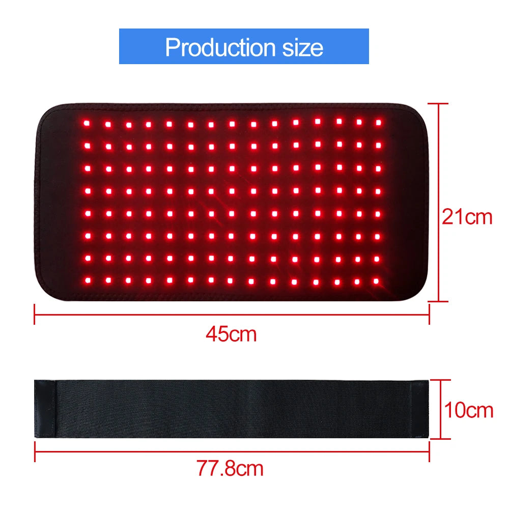 3-in-1 LED Red Light Therapy Wrap 660nm & 850nm Body Pad Light Therapy Wrap QXL