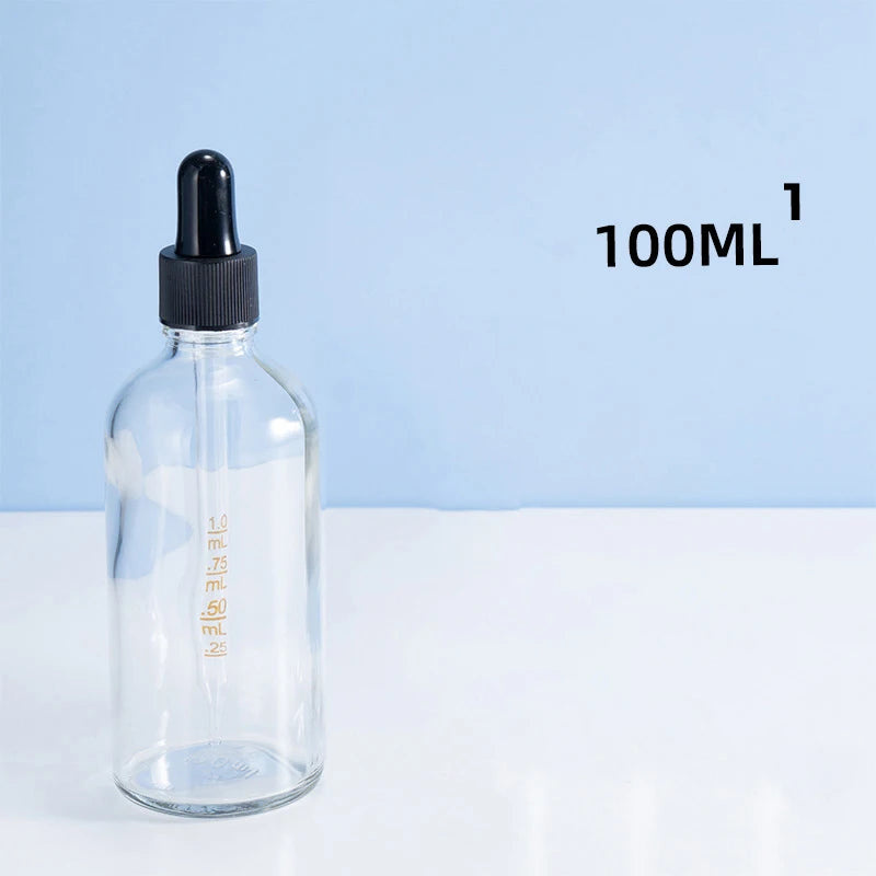 Glass Dropper Bottle with Scale | Refillable Pipette Bottle Glass Dropper Bottle QXL 100ml