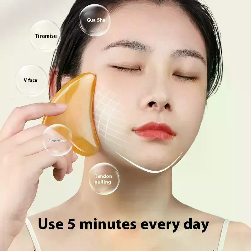 Resin Gua Sha Scraper – Facial Massage & Face Lifting Tool Gua Sha Scraper QXL