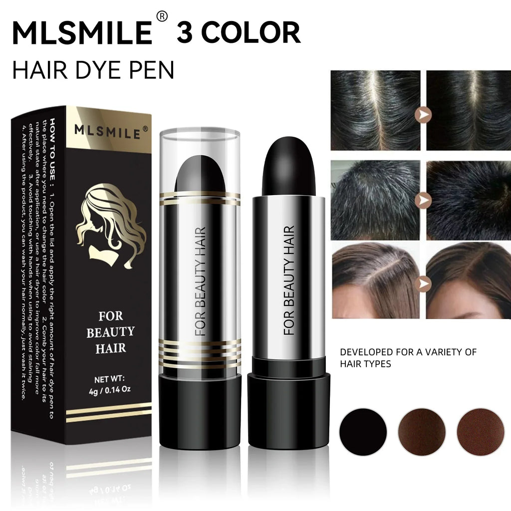 Temporary Hair Dye Pen – Gray Coverage Black & Brown | MLSMILE Temporary Hair Dye Pen QXL